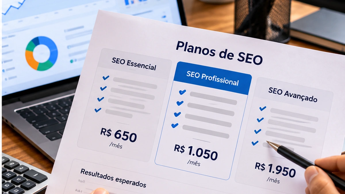 Tabela com faixas de preço de SEO para pequenas empresas
