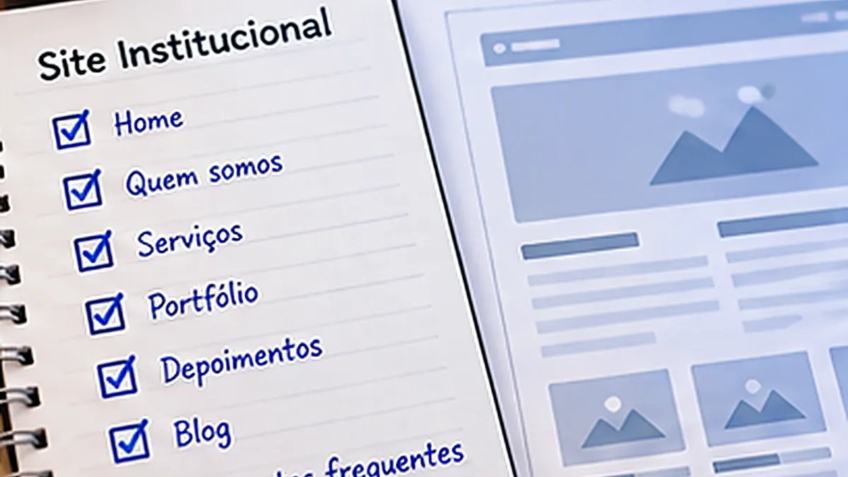 Checklist das seções de um site institucional