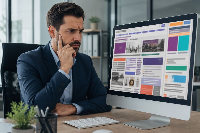 erros em site institucional que prejudicam a confiança