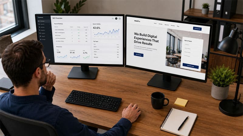 SEO e estrutura de site integrados para gerar mais contatos