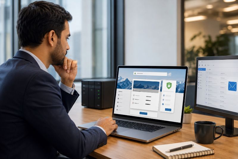 Registro de domínio como base para site profissional de empresa