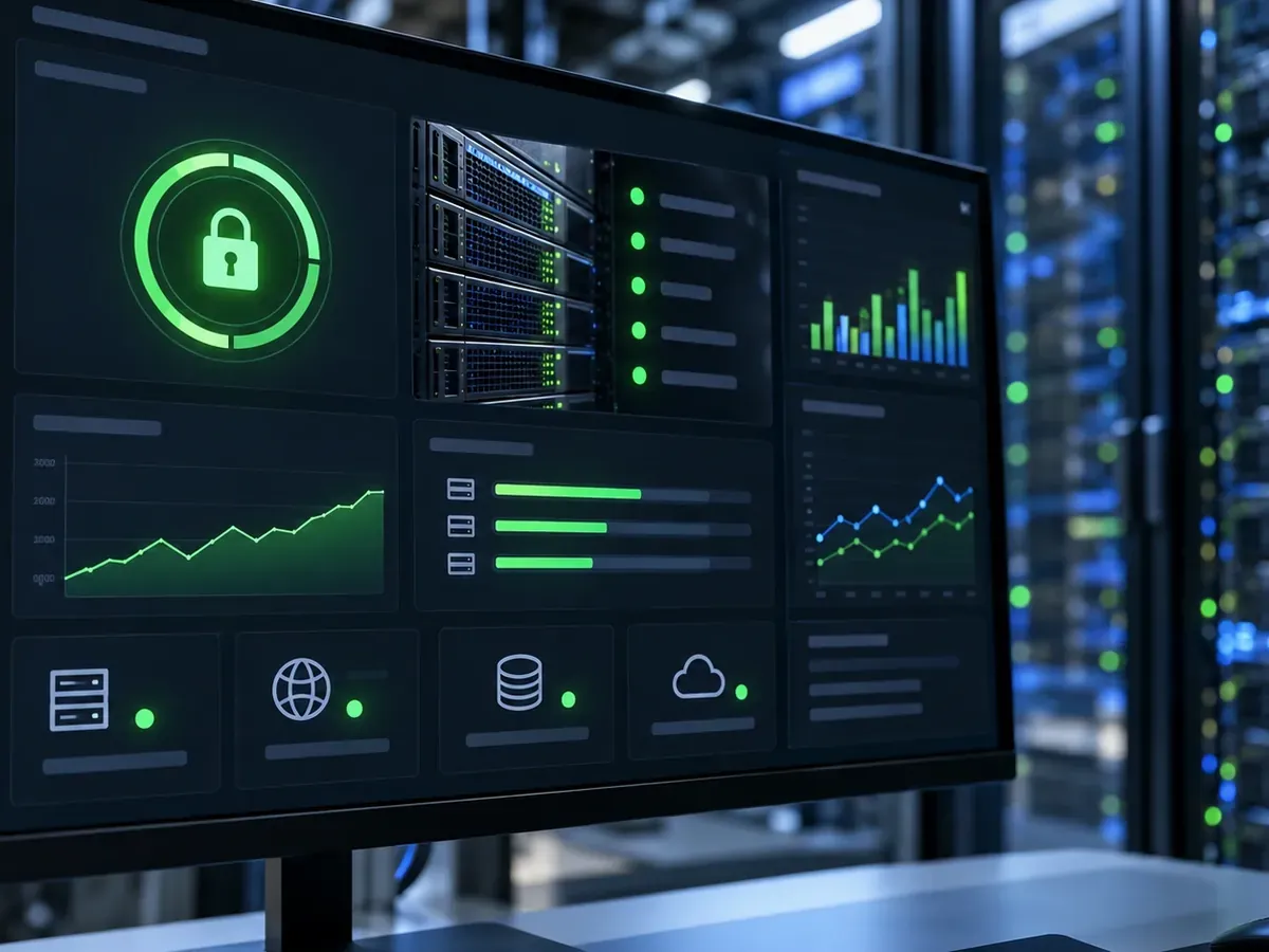 Painel de hospedagem de site com certificado SSL ativo